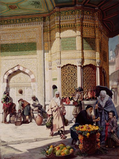 Straßenhändler in Istanbul, 1883 von Hippolyte Berteaux